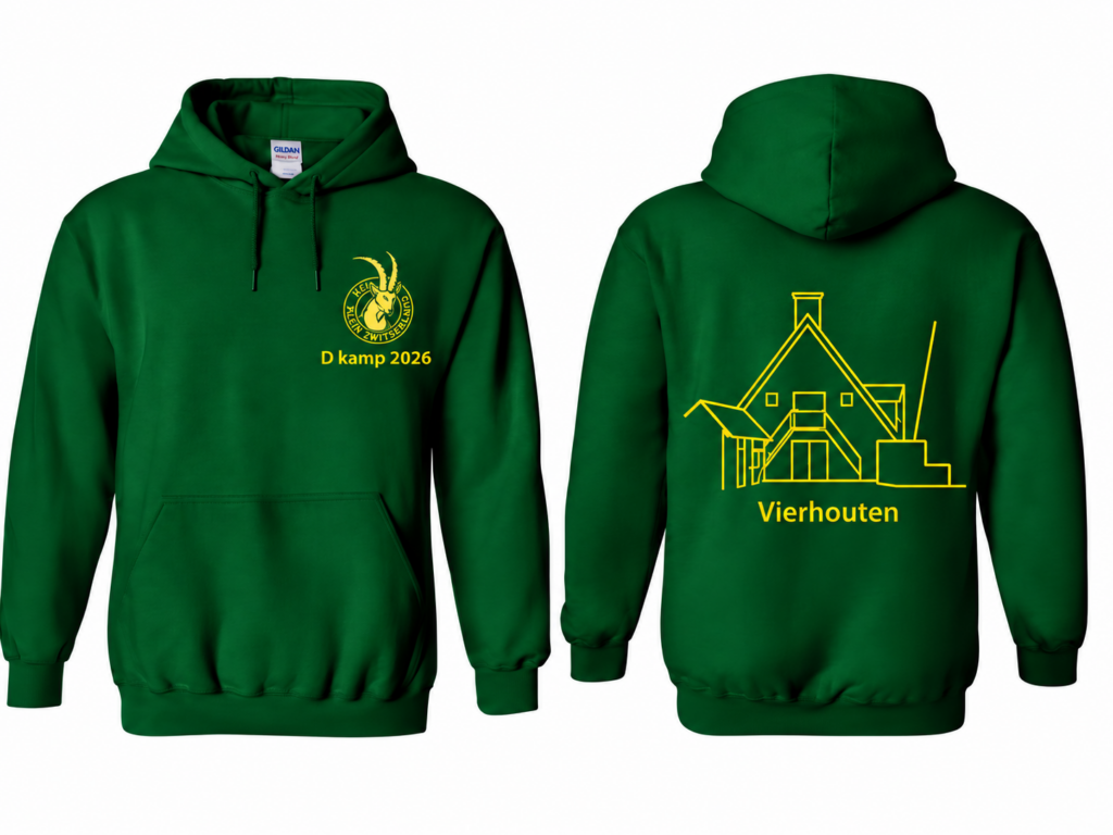 De D Kamp trui, de officiële kampsweater van D Kamp Vierhouten